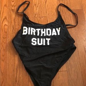 Black “Birthday Suit” One Piece